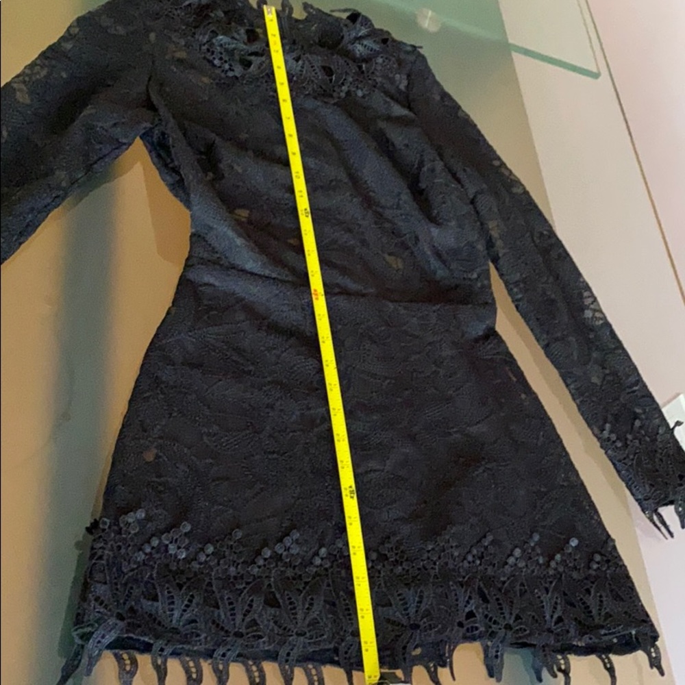 Long sleeve lace cocktail mini dress - Picture 9 of 9